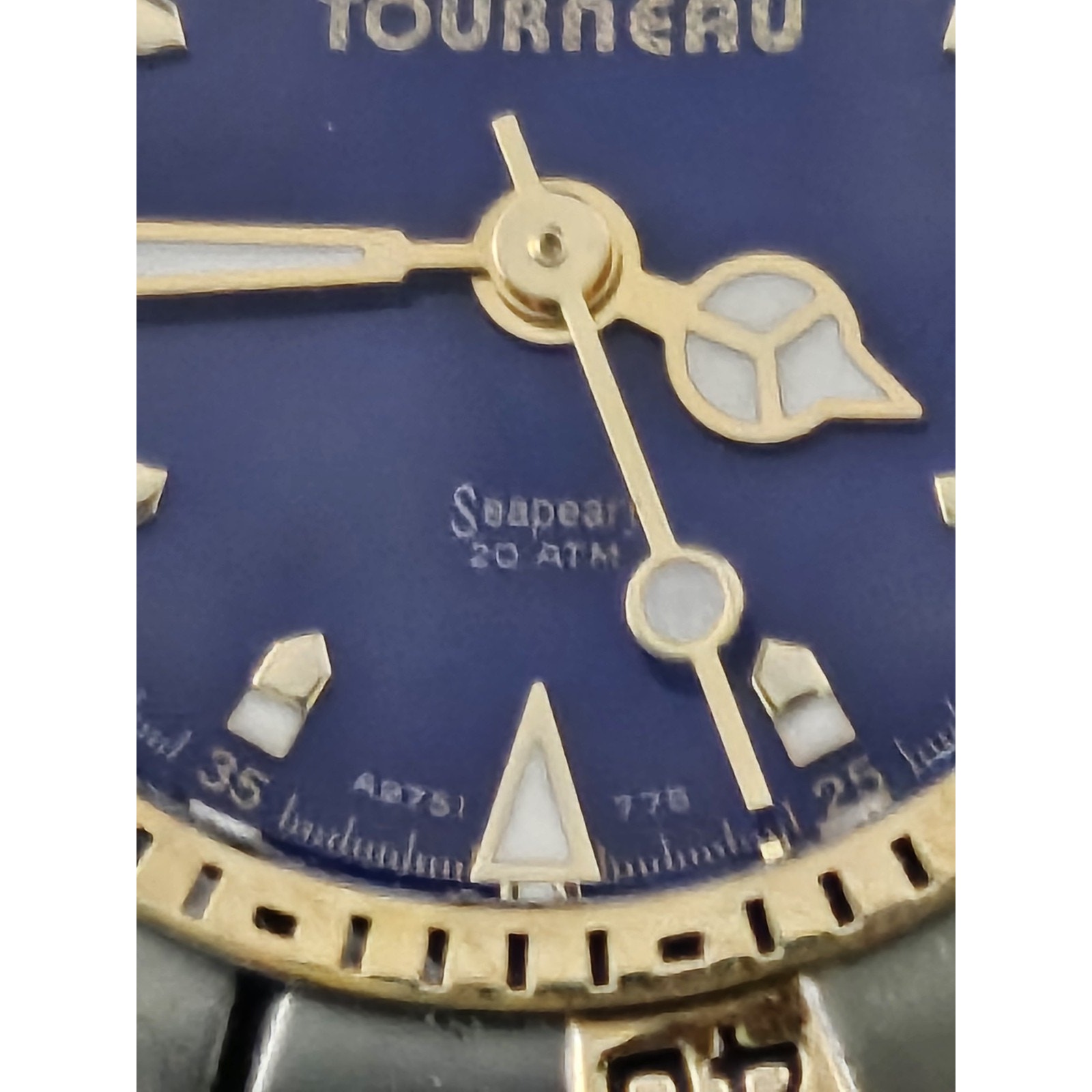 Ladies Vintage Tourneau Seapearl Dive Military Rotating Bezel New Battery Watch — image 5 of 8